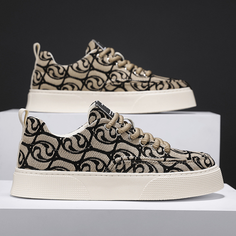 China-Chic Xiangyun Herren Board Neue bedruckte bestickte Stoffoberseite Casual Low Top Soft Bottom Fashion Sportschuhe Herren_voghion.com