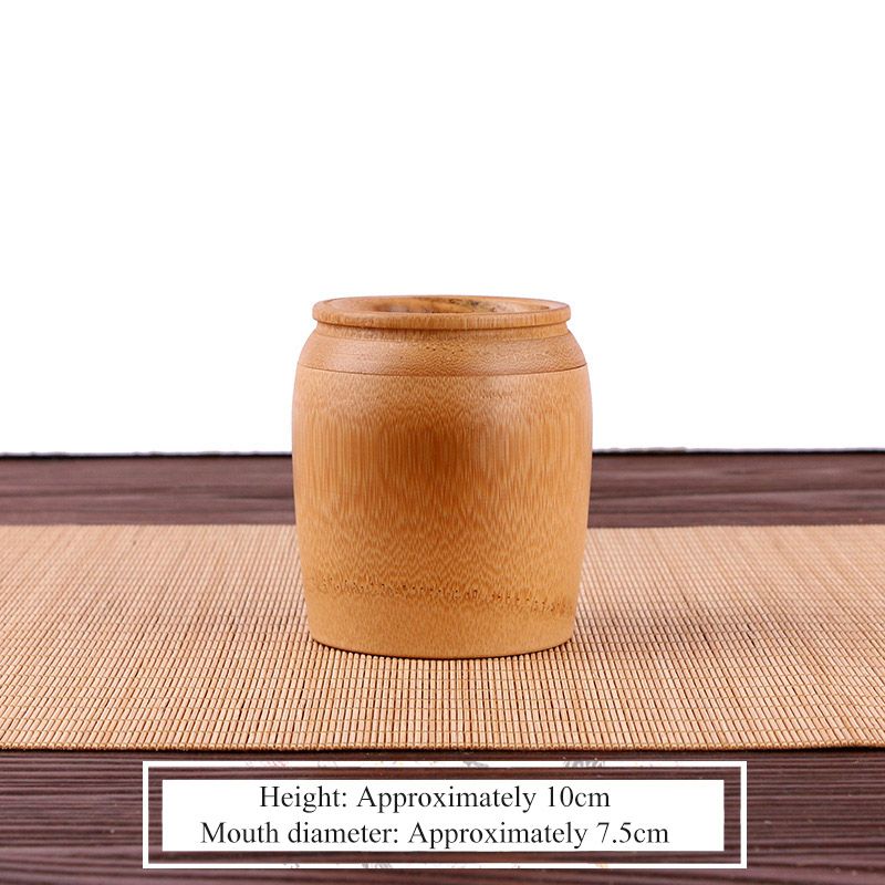 Portable Bamboo Tea Canister Travel Food Storage Candy Jar Container Box for Tea Coffee Beans Nuts Spices_voghion.com
