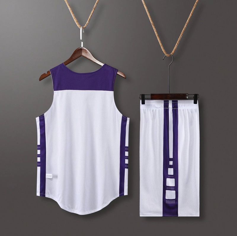 Double sided basketball suit, men's game sports team adult training uniform, printed vest, double-sided jersey_voghion.com