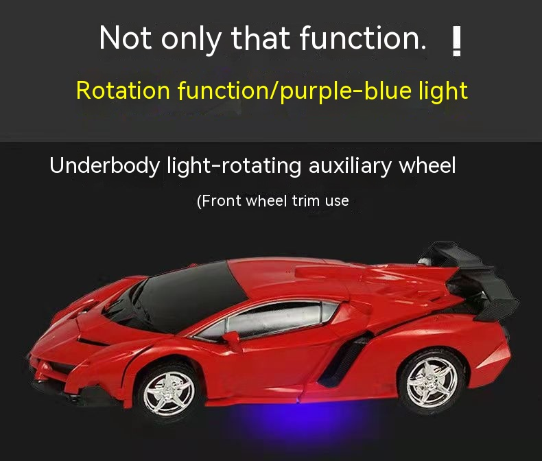 Remote One Click Deformation Car, Diamond Wireless Remote Control Car Robot, Charging Dynamic Boy And Children's Toys_voghion.com