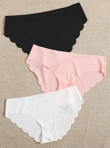 underwear women's summer ice silk one-piece seamless cloud edge briefs thin breathable cotton underwear_voghion.com