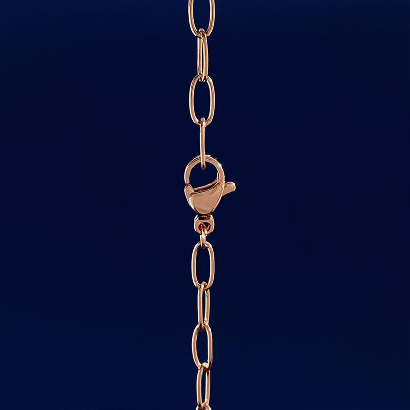 Schlosshalsketten der Lock-Serie mit Vergoldung, exquisiter europäischer und amerikanischer Diamanteinlage, kleiner ovaler Schlossschließe und Schlüsselbeinkette_voghion.com