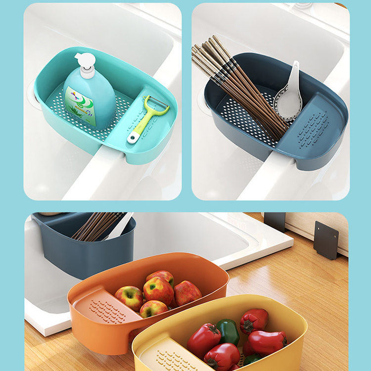Haus & Garten Kreativer Küchensattel-Abflusskorb, Spüle, Küchenabfallabfluss, Hängekorb, Pool, Gemüseabflussregal, Lagerregal_voghion.com