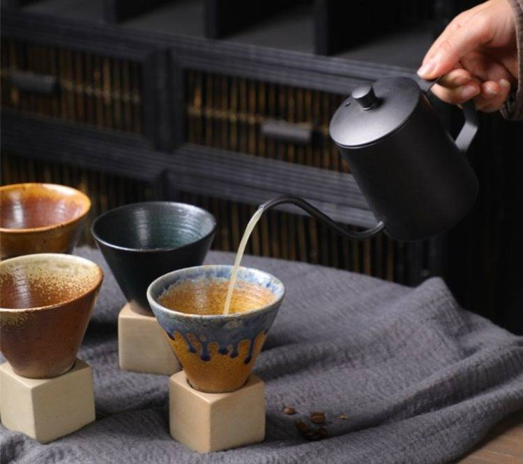 Stoneware mug creative ceramic retro coffee cup_voghion.com