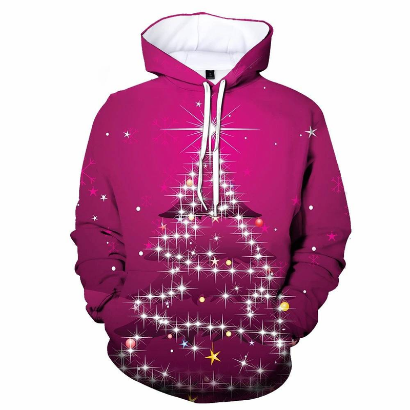 Neue Weihnachtsbaum Hoodies Santa Claus 3D Druck Männer Frauen Mit Kapuze Sweatshirts Übergroße Pullover Y2k Harajuku Tops Kinder Kleidung_voghion.com