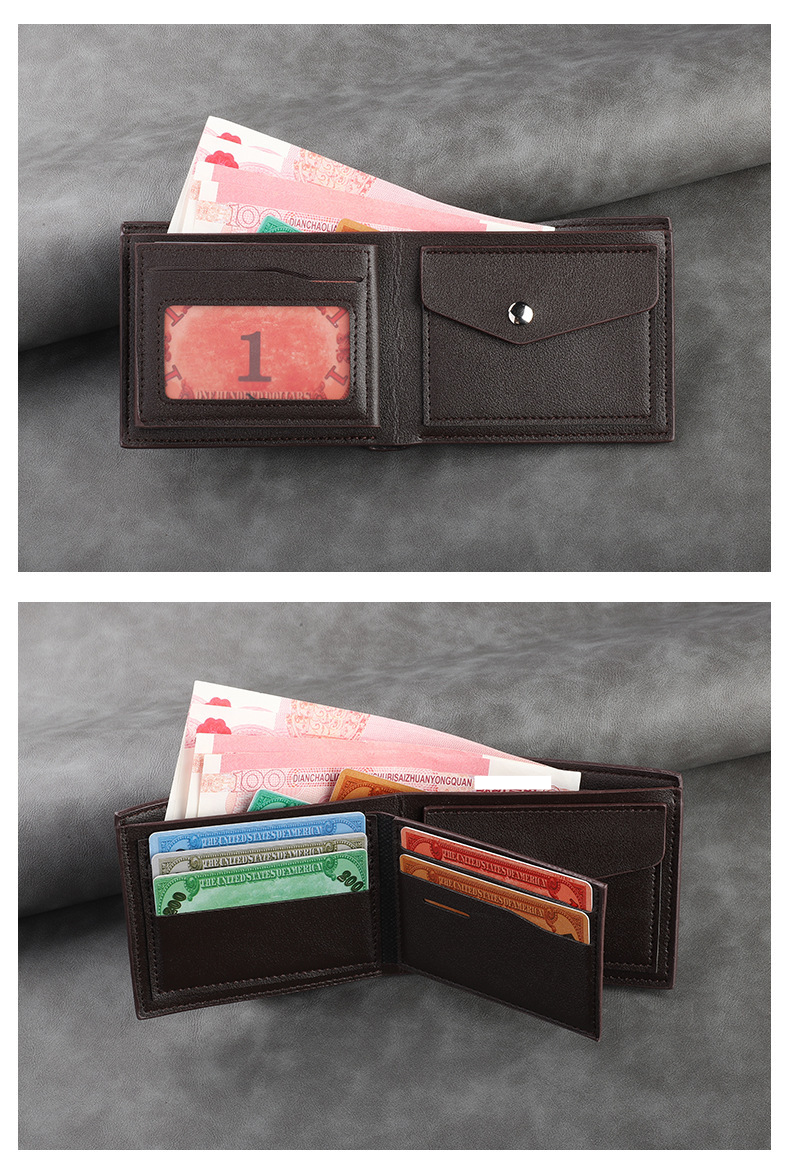 Short Men's Wallet Business Leisure Soft Wallet Multi-card Capacity Small Wallet Men's Wallet_voghion.com