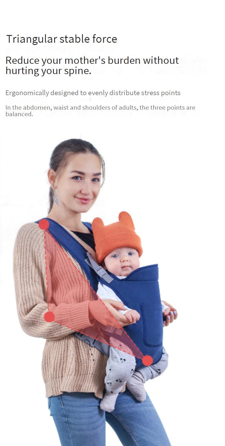 Portabebés bandolera multifuncional de doble hombro, bandolera delantera y trasera_voghion.com