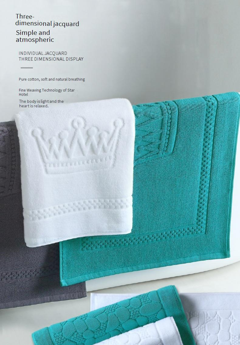 Cotton Bath Mat - Super Absorbent & Non-Slip, 100% Cotton Bathroom Rug, Lint-Free & Quick Dry, Hotel-Grade Luxury_voghion.com