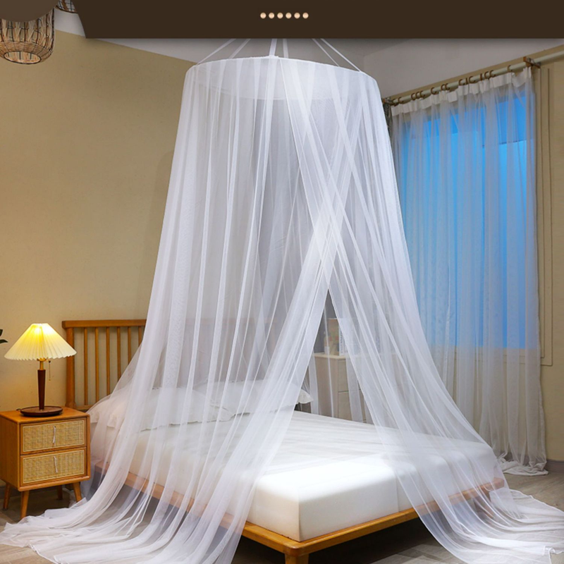 Darmowa instalacja Dome Princess Mosquito Net 1,8 metra 1,5 m Podwójne łóżko sufitowe szyfrowanie zagęszczony wzór namiotu_voghion.com