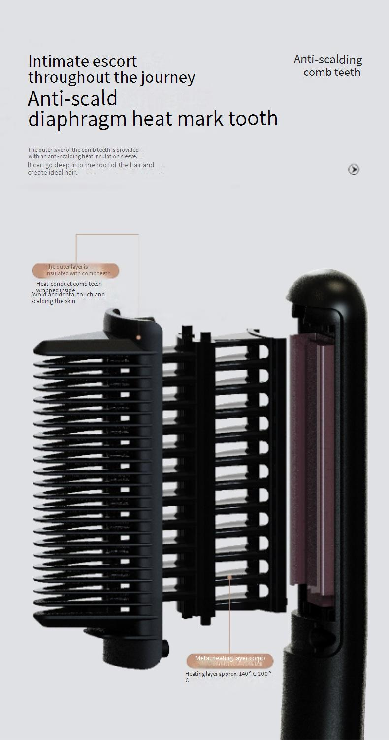Rizador de pelo, plancha de pelo de doble propósito, pequeño, de potencia, mini rizador de lana para dormitorio de estudiantes_voghion.com