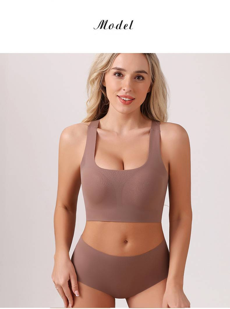 Sports Bra And Knickers Set For Women Padded Push Up Wire Free Seamless Yoga Fitness Exercise Training Bras Tops Panty Thongs Suit_voghion.com