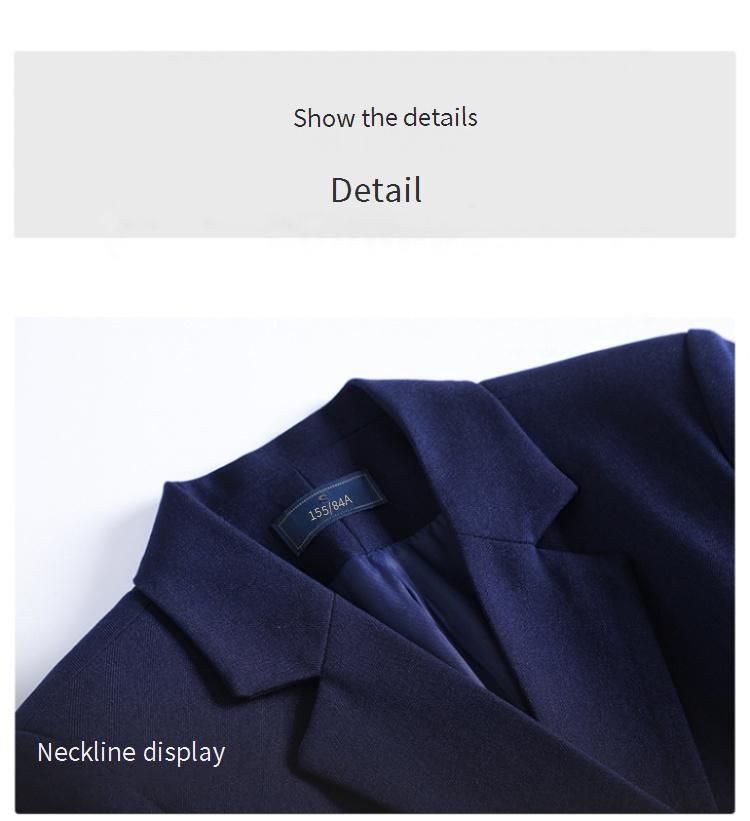 Elegant Autumn/Winter Business Suit Set – Slim-Fit TR Blazer With Pants(Professional Office Wear, Navy/Black, S-4XL)_voghion.com