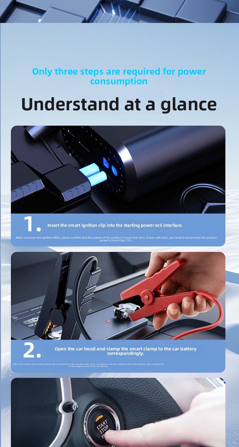 Autobatterie mit Dianbao-Reifenluftpumpe, 12 V, Notstart-Stromversorgung, Autoluftpumpe, multifunktionales Fahrzeug_voghion.com
