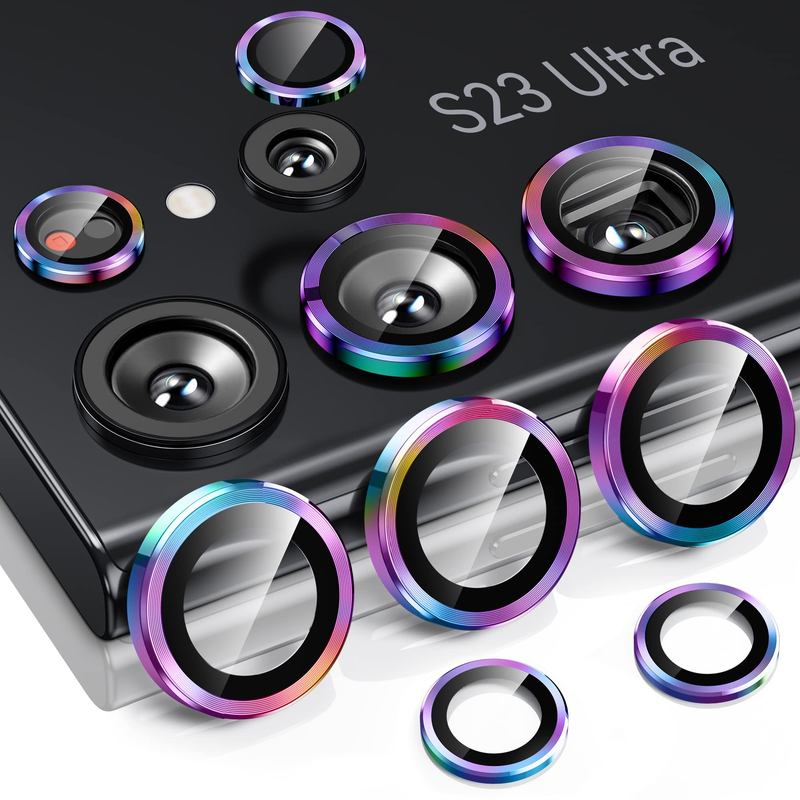 1 Stück Kameraobjektivschutzglas für Samsung Galaxy S23 Ultra Plus S23 Full Cover Lens Metallschutzring für Kamerafilm_voghion.com