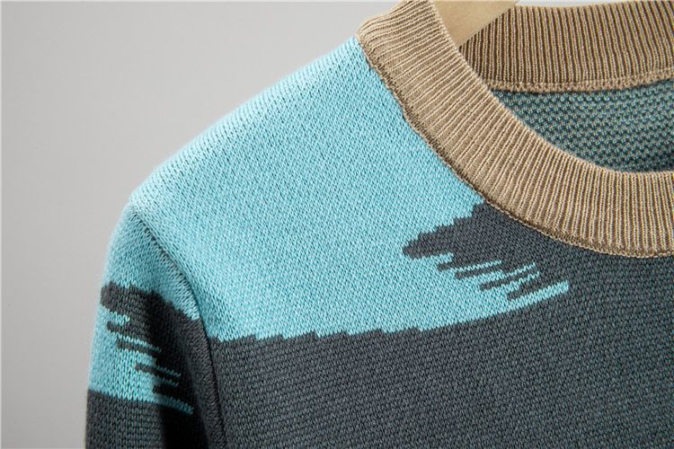 K New Two-piece Set For Women: A Color-blocked Sweater And Pants, Plus Size To Slim The Figure, Stylish And Casual Knitted Outfit_voghion.com