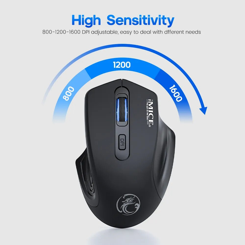 Wiederaufladbare Computer Mäuse Wirless Gaming Drahtlose Maus Bluetooth maus Ergonomische Stille USB Mause Gamer für_voghion.com