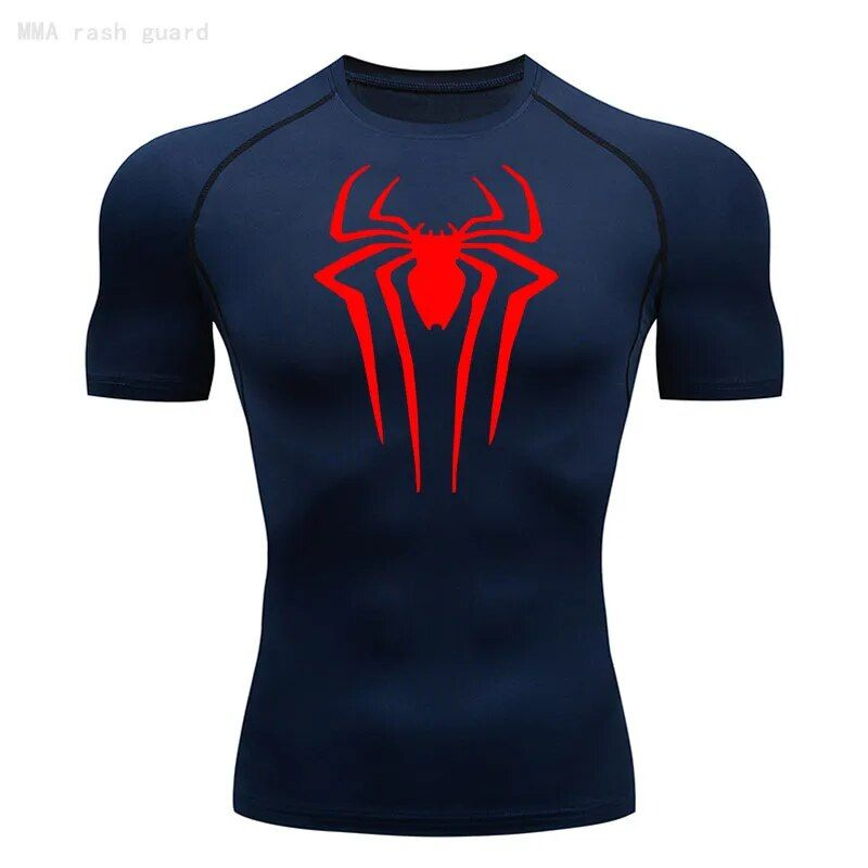 Das neue kurzärmlige Herren-T-Shirt für den Sommer, atmungsaktiv, schnelltrocknend, Sport-Top, Bodybuilding, Trainingsanzug, Kompressionsshirt_voghion.com