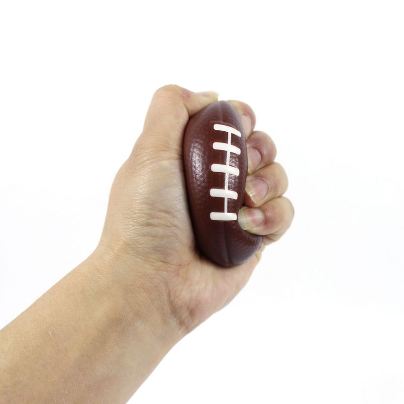 12pcs Small Brown Football Relief Toy For Kids Printed Foam Relief Pu Ball_voghion.com