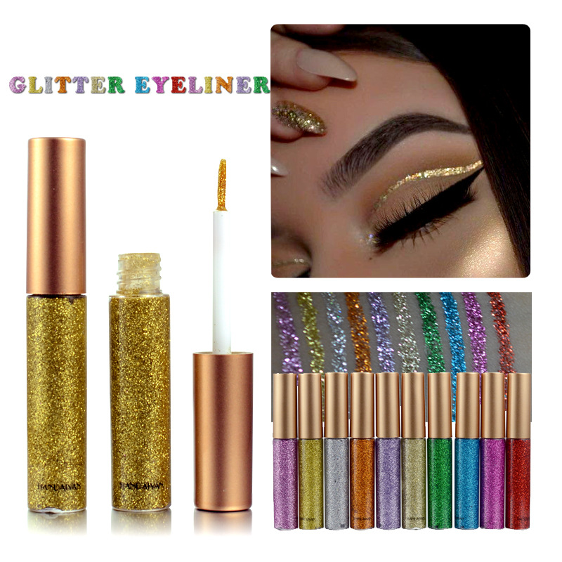 HANDAIYAN Han Daiyans Make-up-Glitzer-Eyeliner explodiert mit flüssigem Pailletten-Lidschatten_voghion.com