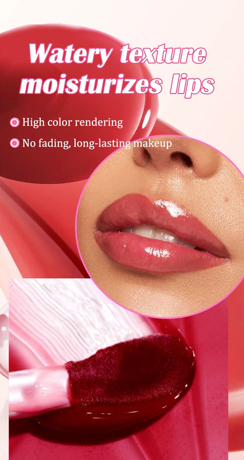 Brilho labial Penifen Batom aquarela Streamer à prova d'água Blush líquido hidratante à prova d'água Espelho à prova d'água Vidro Esmalte labial líquido_voghion.com