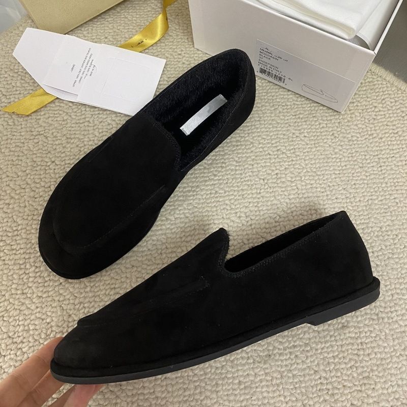 24 Counters With The Same Suede Wool Minimalist Flat Bottomed Loafers, Plush Shoes, Casual Ve, Comfortable And_voghion.com