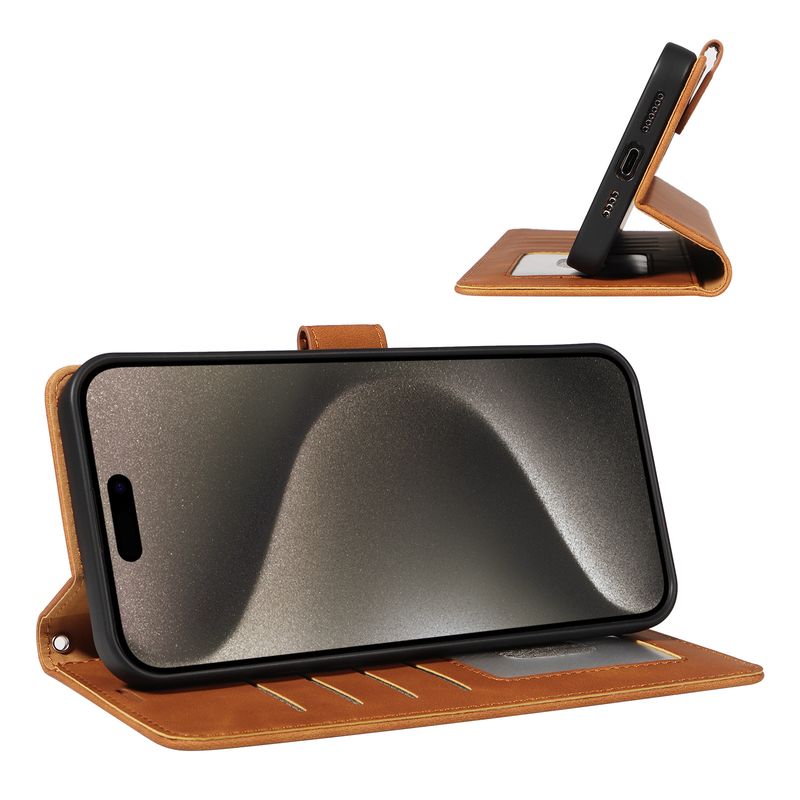 Gilt für iPhone 16 Handyhülle, Epple 14 Handy-Lederhülle, Diebstahlschutzbürste, Samsung S24 Flip Case, Xiaomi_voghion.com