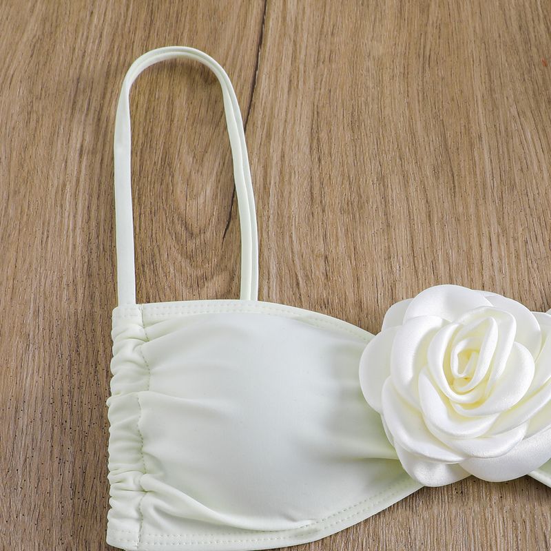 Dámské oblečení Nové sexy tubové top 3D květinové slipy bikiny bikiny plavky_voghion.com