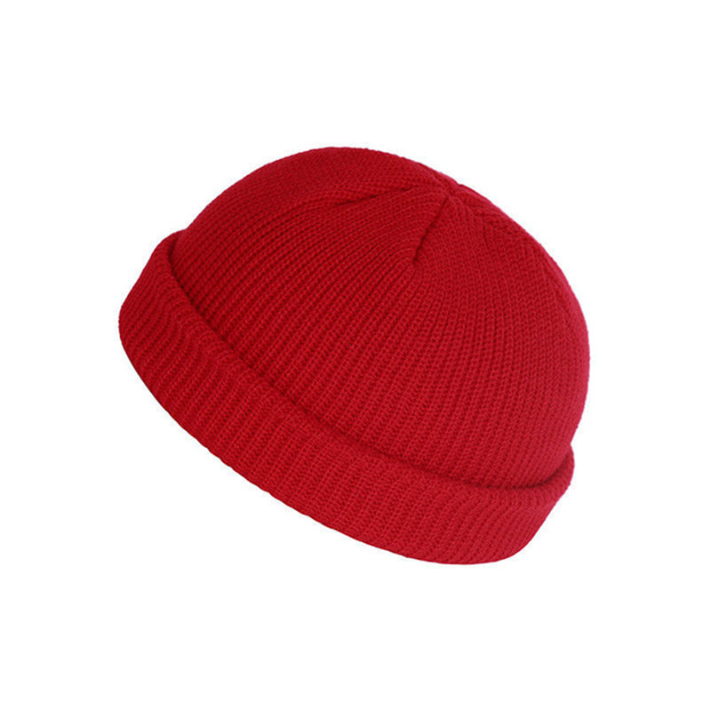 Pullover ius internet red universal couple knitted simple monochrome round top landlord melon skin wool hat_voghion.com