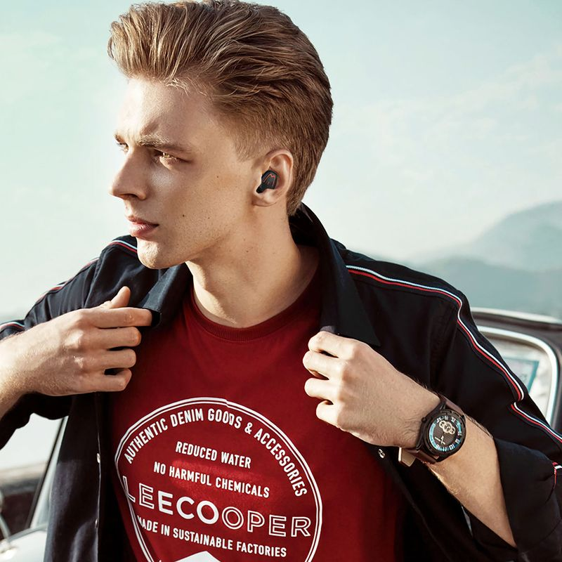 V1 Echte Stereo Bluetooth-kompatibel V 5,0 Wireless Headset mit HiFi Mikrofon LED Power Display_voghion.com