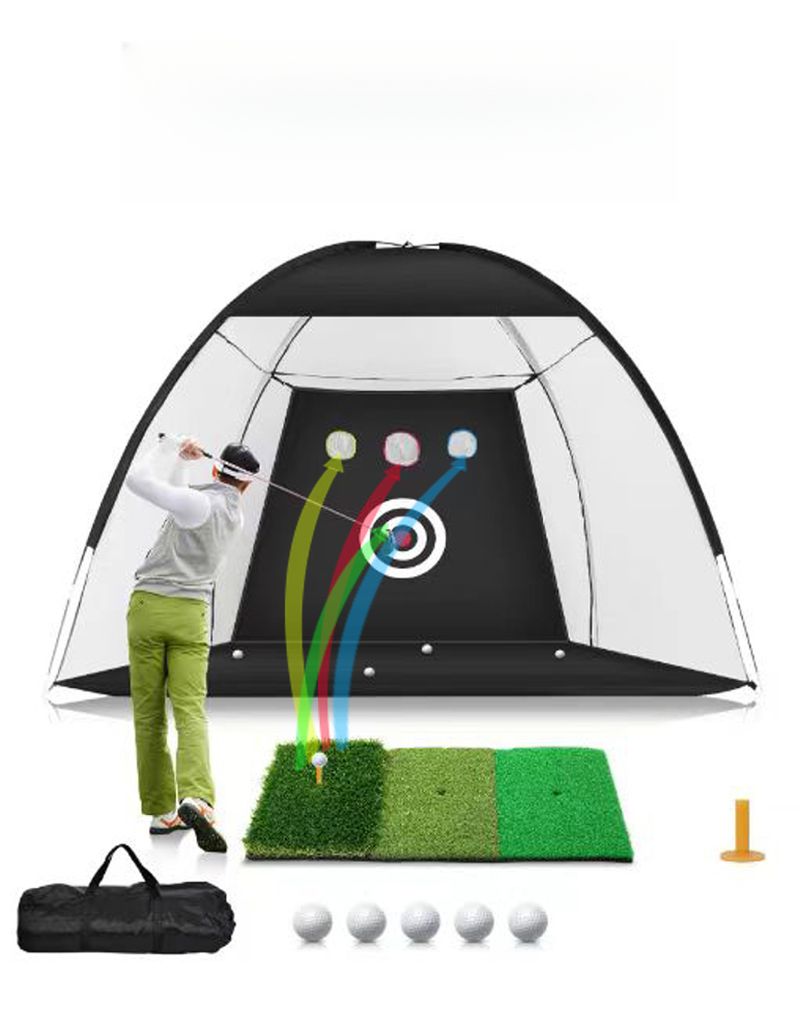 Small Indoor Golf Hitting Portable Chipping Practice Net Set_voghion.com
