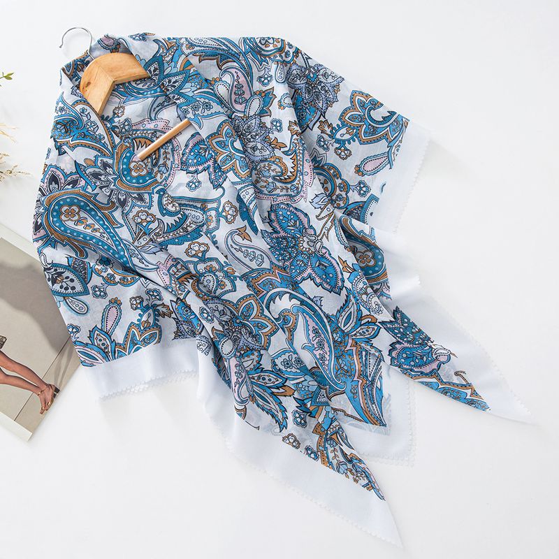 Moda unissex gaze balinesa 110*110 grande lenço quadrado feminino estampado lenço de seda envoltório_voghion.com