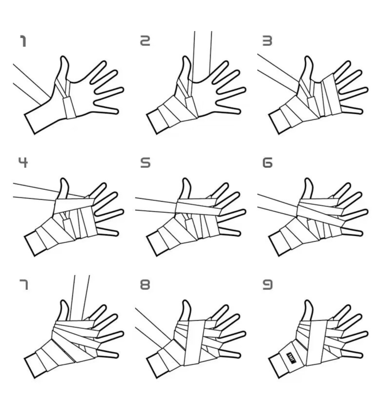 Boxbandage Handschlaufe Hoher elastischer Druck Komfortable atmungsaktive Sanda Kampfsport Handschlaufe Sandsacktraining_voghion.com