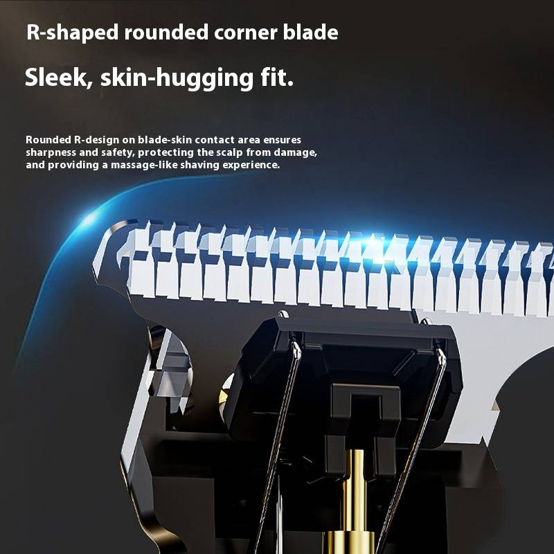 Professional Hair Clipper For Men & Women - Rechargeable Cordless Hair Trimmer With Stainless Steel Blades, Adjustable Guide Combs & LCD Display_voghion.com