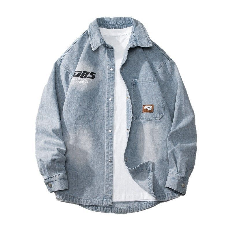 Giacca in denim vintage da uomo – Camicia oversize in stile street style di Hong Kong (M-XXXXL)_voghion.com