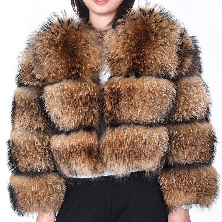 Giacca in pelliccia sintetica da donna con finiture in pelliccia di volpe, cappotto invernale corto, capospalla elegante e caldo per l'autunno e l'inverno._voghion.com