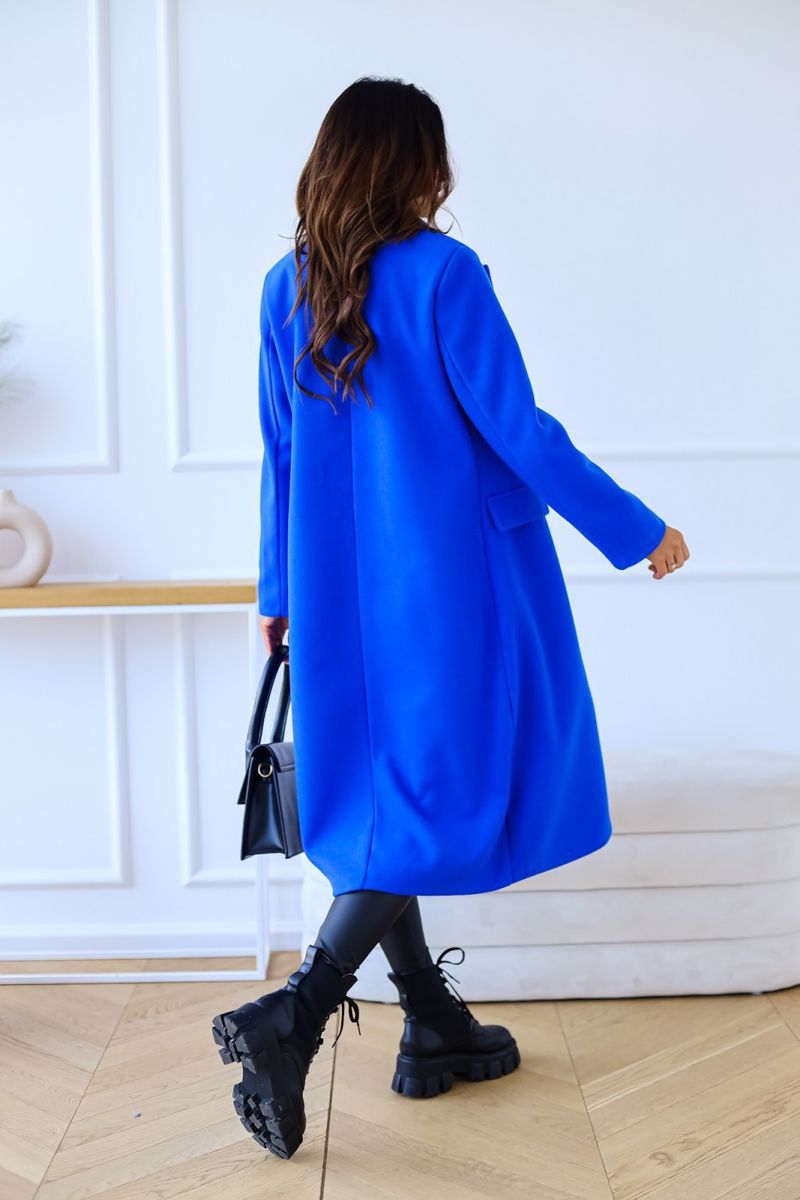 Cappotto lungo doppiopetto in lana - Classico trench britannico da donna con revers a lancia (S-3XL, cachi/marrone/nero/blu navy/blu reale)_voghion.com
