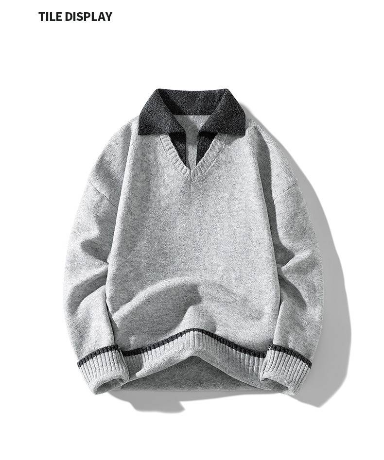 Inspirierter Oversize-Strickcardigan für Herren – Lässiger Langarmpullover mit offener Vorderseite und Schalkragen – Lockere Passform mit Twist-Stitch-Design_voghion.com