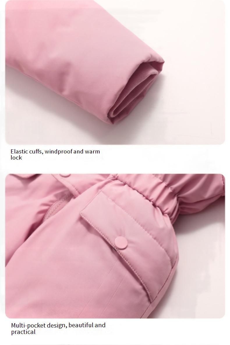 Premium Snowsuit For Toddlers - 85% White Duck Down One-Piece Winter Suit With Detachable Crotch (90-120cm)_voghion.com