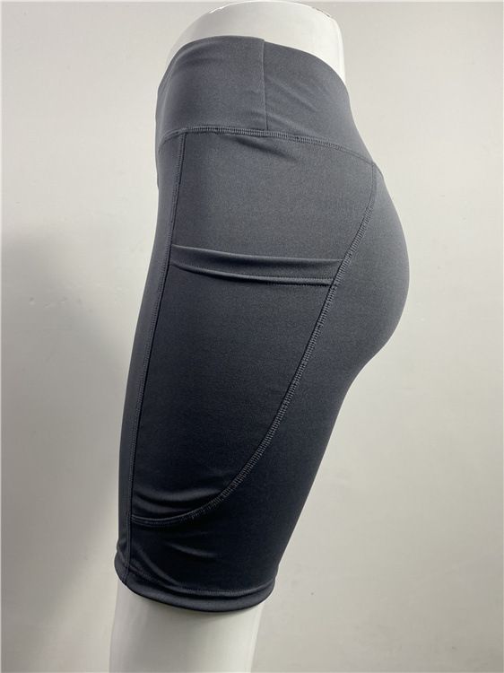 Pantalones cortos deportivos de cintura alta, elásticos y multicolores para fitness, correr, yoga_voghion.com