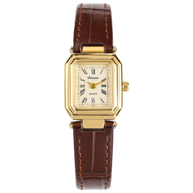 Timena Square Niche für Frauen INS Style Student Einfache elegante kompakte römische Armband Damenuhr_voghion.com