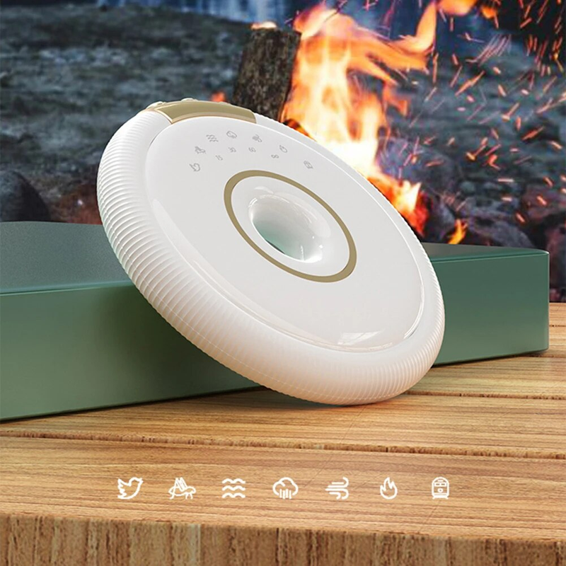 2023 Yeni 500mAh Bluetooth uyumlu 5.0 Beyaz Noie Sleep hine Çift Hoparlör Kemik İletimi 7 Yatıştırıcı_voghion.com