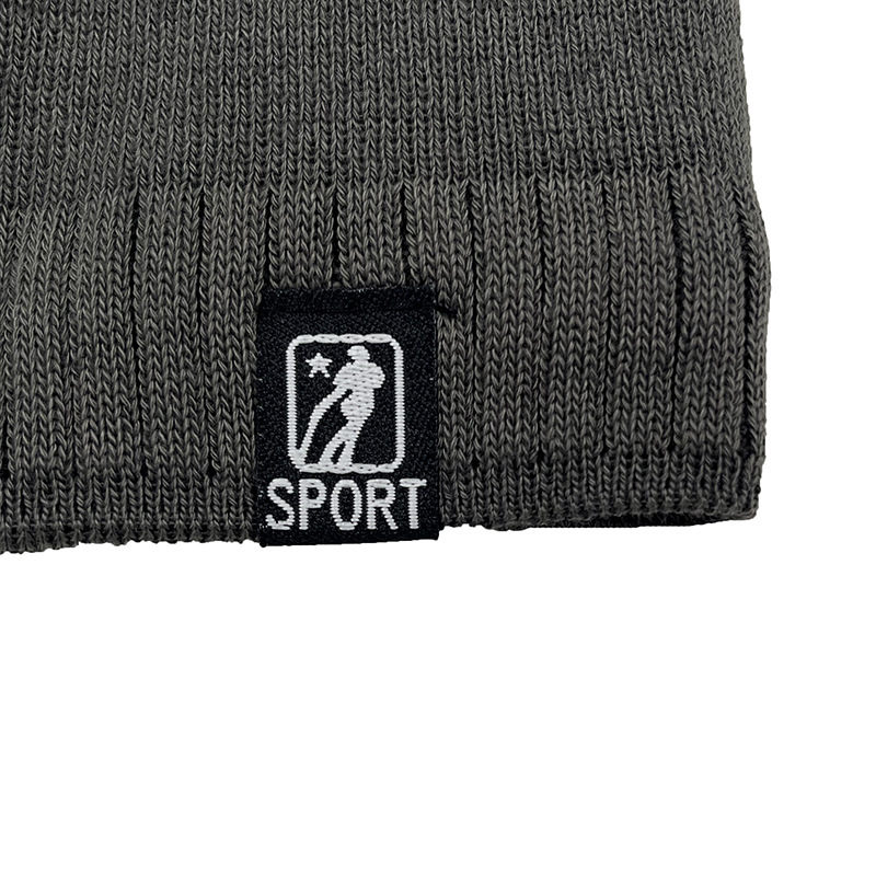 Sporta vienkrāsaina vilnas adīta cepure, sabiezēta, kā arī samta ziemas silta cepure, auksta cepure_voghion.com