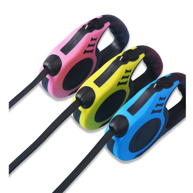 Pet Supplies Automatic Retractable Bone Print Walking Leash Chain Dog Rope_voghion.com