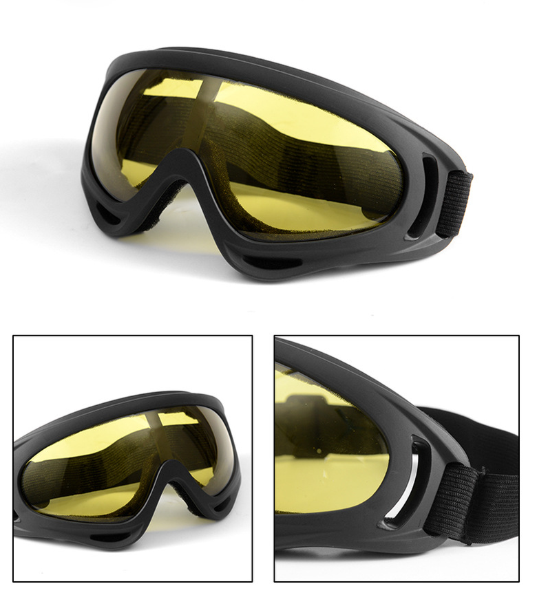 Outdoor Cycling X400 Goggles Motorcycle Windshield Sports Harley Tactical Windproof Mask_voghion.com