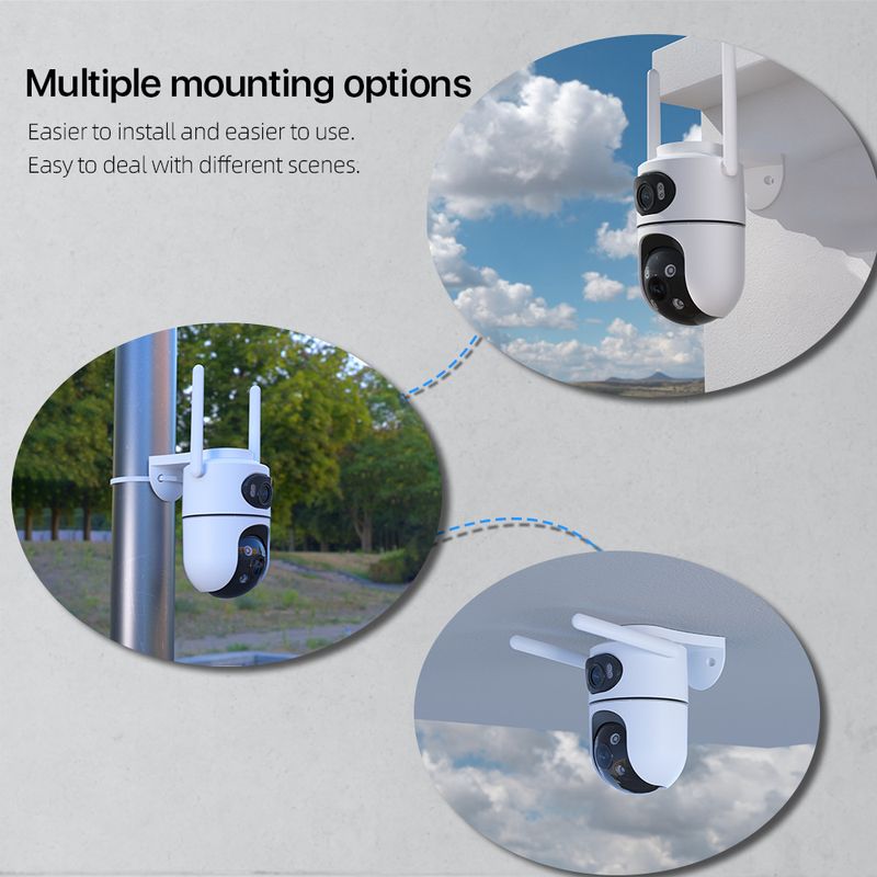 ICSEE Gun Ball Fernglas 8MP HD Drahtlose WiFi Ball Kamera Innen Und Außen Wasserdichte Dual Licht Kamera Remote Lagerung_voghion.com