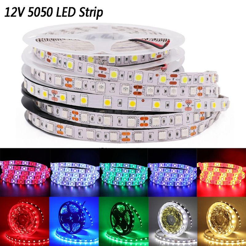 12V LED Streifen Flexible Band Lichter 2835 5050 Weiß Unter Schrank Küche Lichter_voghion.com