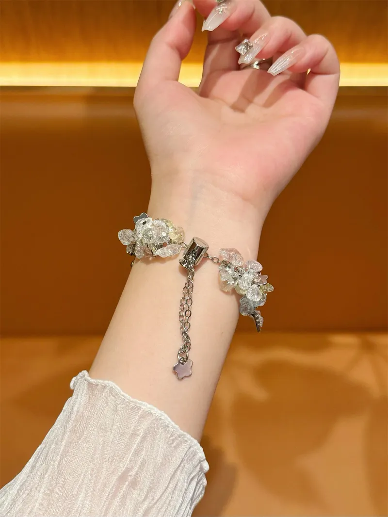 Klokkebånd for Xiaomi Band 8 7 8Pro 7Pro 6 5 4 3 Butterfly Crystal Temperament Armbånd Klokkerem_voghion.com