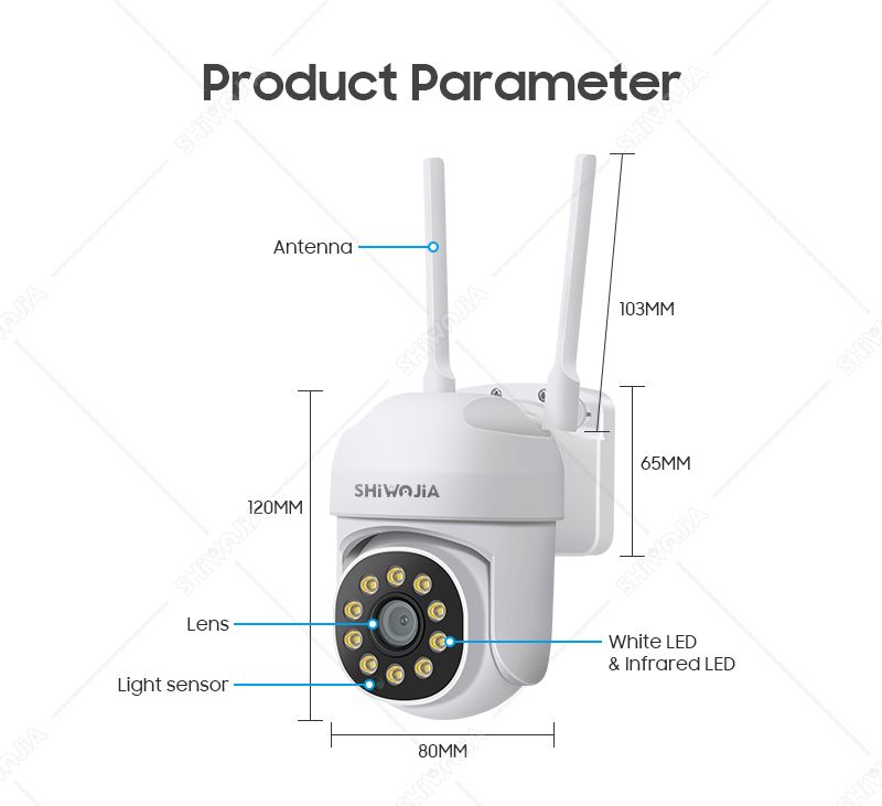 SHIWOJIA YCC365 Plus 4MP WIFI PTZ Wireless Surveillance IP Camera AI Human Detection Home Security CCTV Two-Way Video_voghion.com