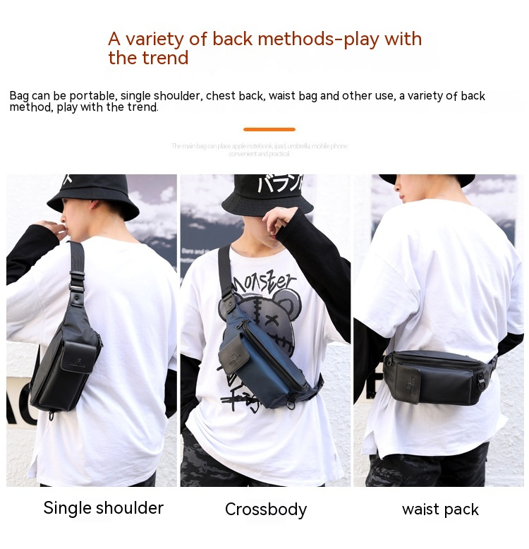 Nuovo marsupio da uomo tendenza moda borsa a tracolla multifunzionale borsa da petto casual di grande capacità borsa per cellulare da corsa all'aperto_voghion.com