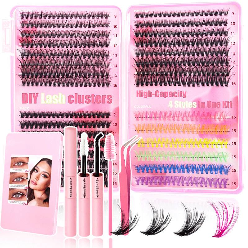 Segmented eyelash false eyelash set eyelash flatness new eyelash book color single tuft hair_voghion.com